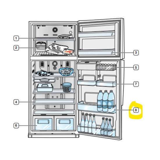 Samsung Home Appliances - Refrigerator GUARD BOTTLE DA63-04791A by Samsungparts.nz Samsung Home Appliances-Refrigerator GUARD BOTTLE Spare Replacement Parts from samsungparts.nz