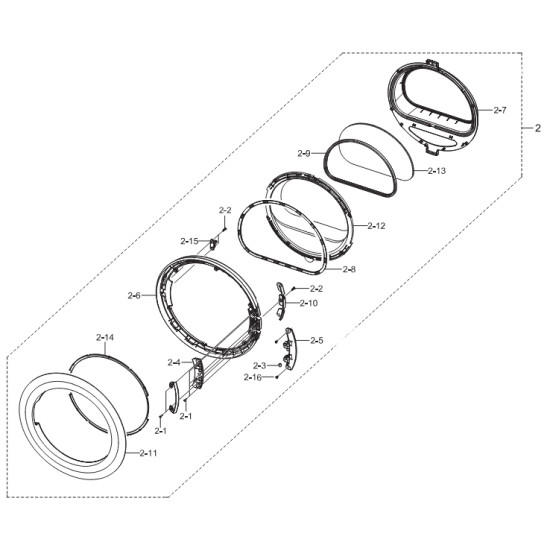DC97-20625A Samsung Laundry-Dryer Door Spare Replacement Parts from samsungparts.nz